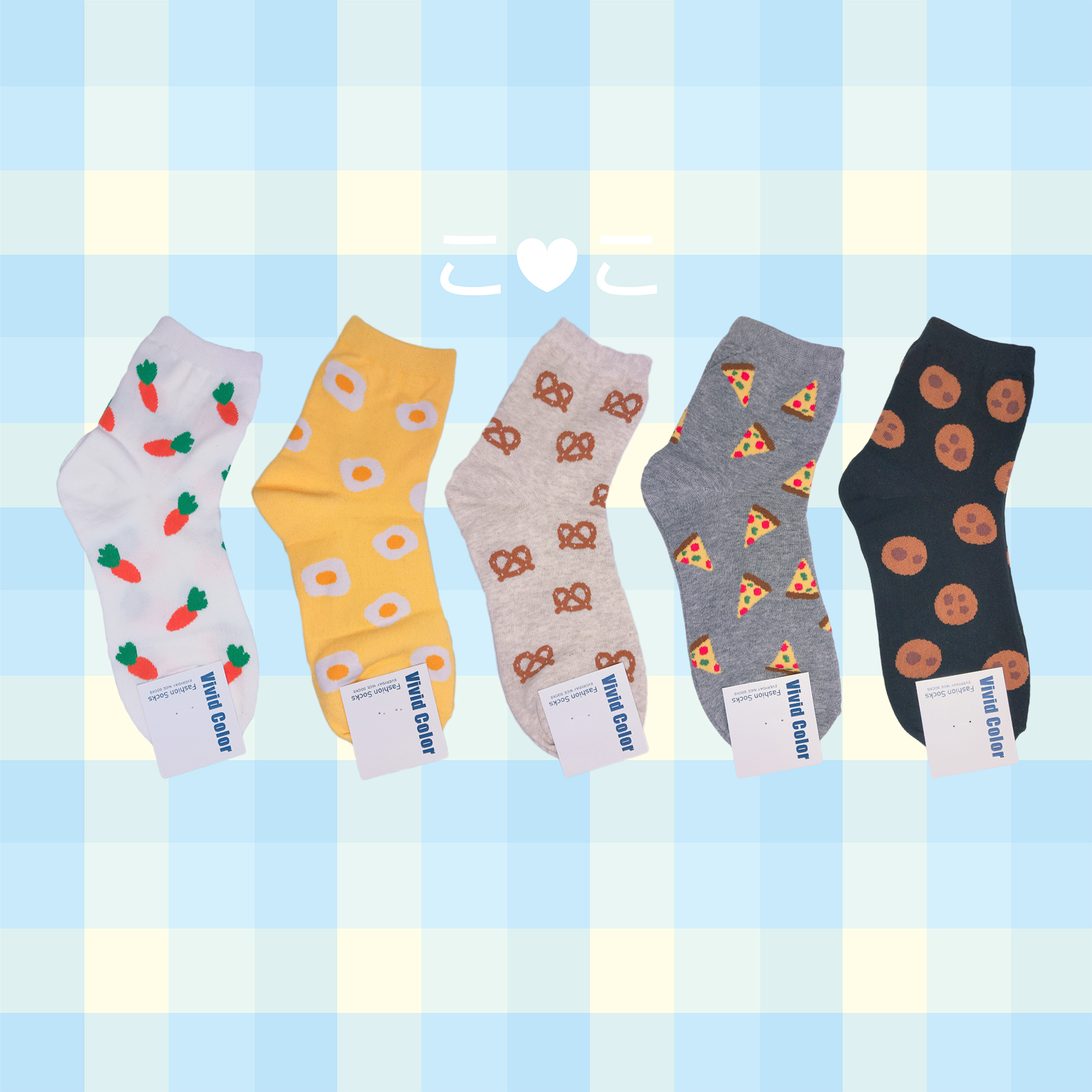 正韓食物滿版造型襪子