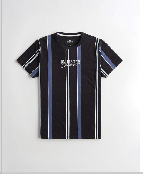 Hollister 海鷗 直條紋 字母Logo 短袖T恤 短T