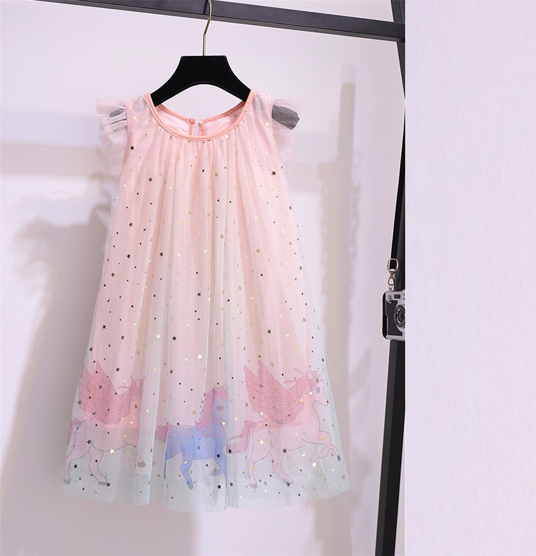 現貨 90cm 公主粉無袖紗裙洋裝