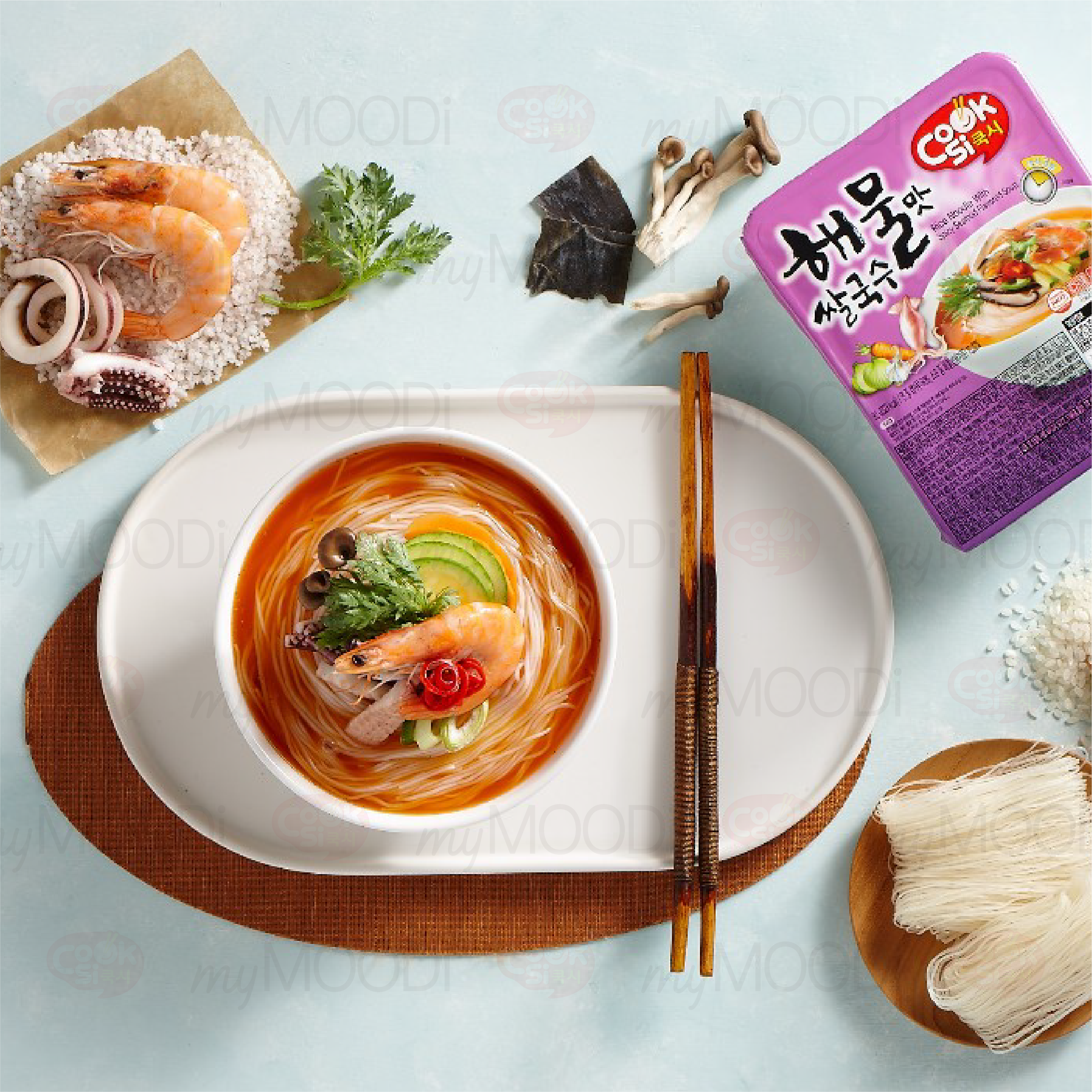 〖CookSi〗韓國即食健康非油炸 海鮮味湯米粉 해물 맛 쌀국수