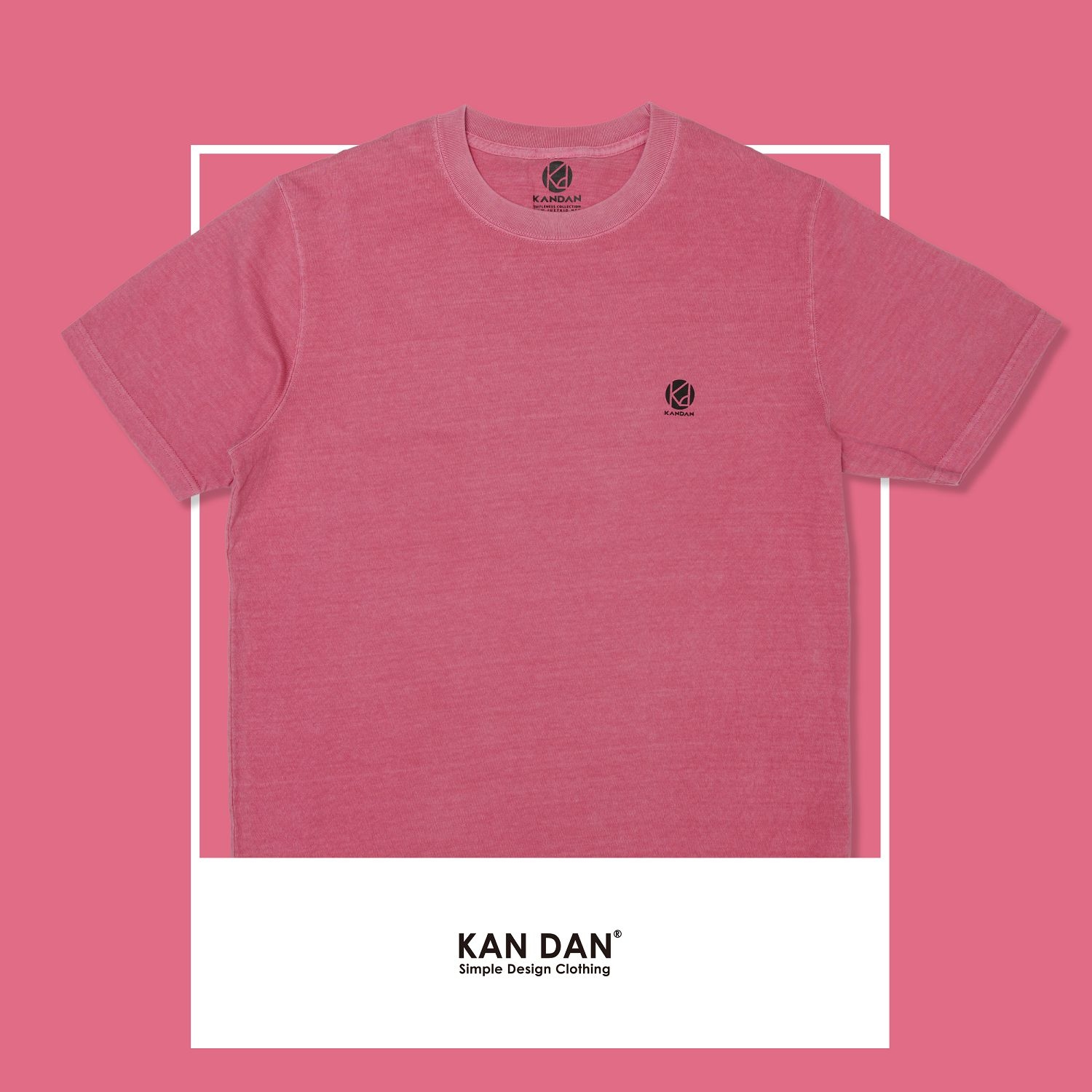 KID ® KANDAN系列 水洗短T 濃桃