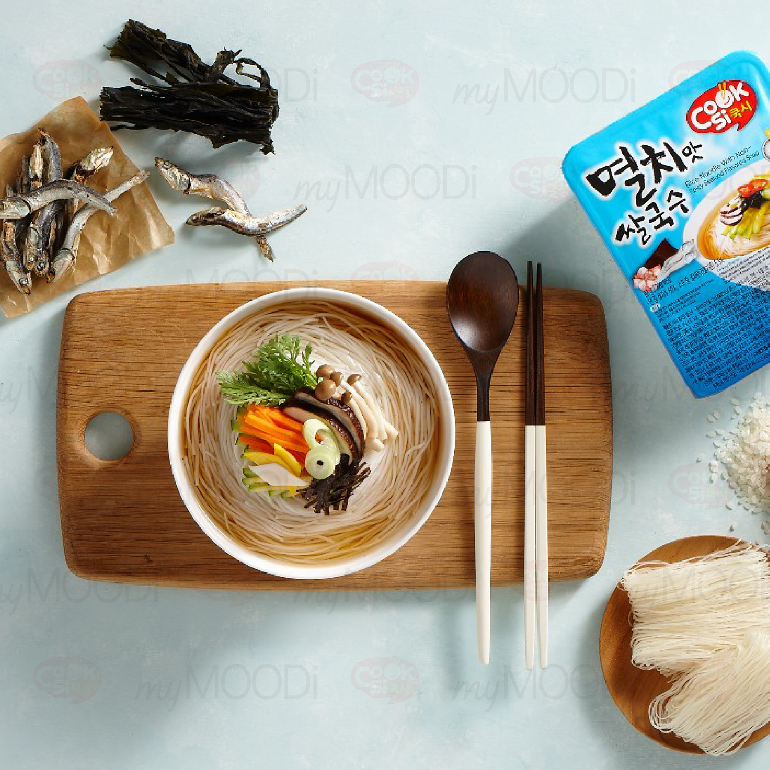 〖CookSi〗韓國即食健康非油炸 鯷魚海帶湯米粉 멸치 맛 쌀국수