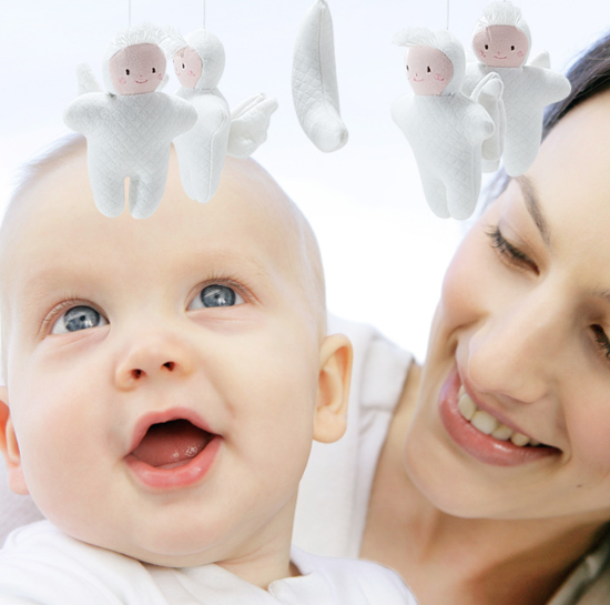 Angel & Bear Crib Mobile