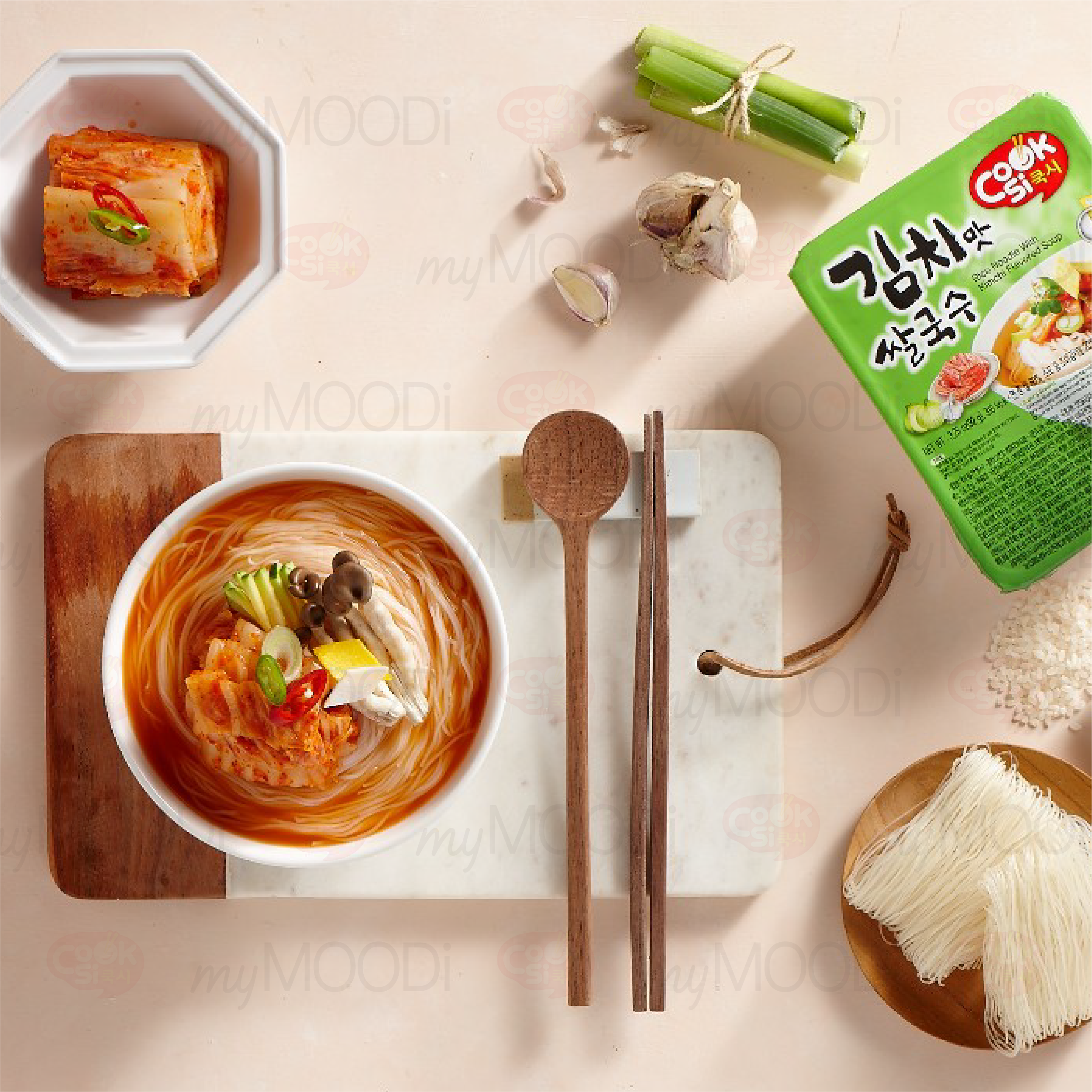 〖CookSi〗韓國即食健康非油炸 泡菜湯米粉 김치 맛 쌀국수