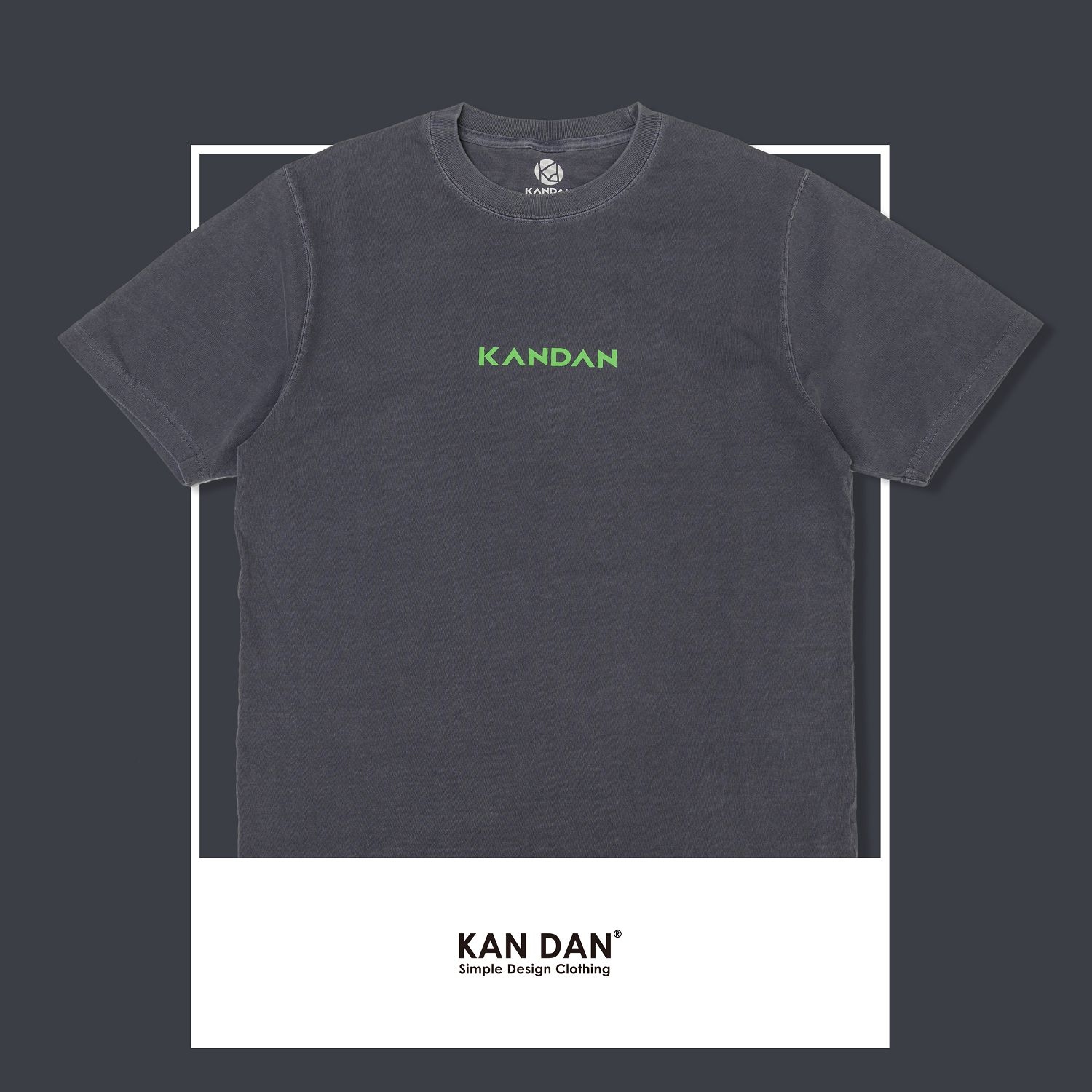 KID ® KANDAN系列 水洗短T 灰藍