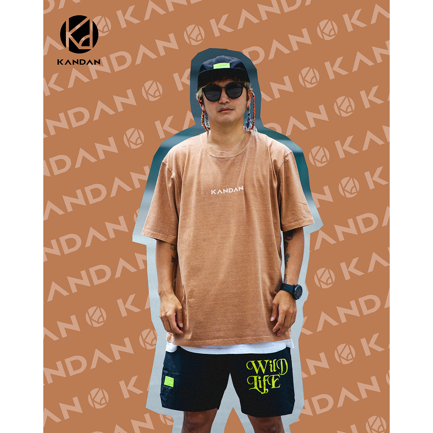 KID ® KANDAN系列 水洗短T 奶茶