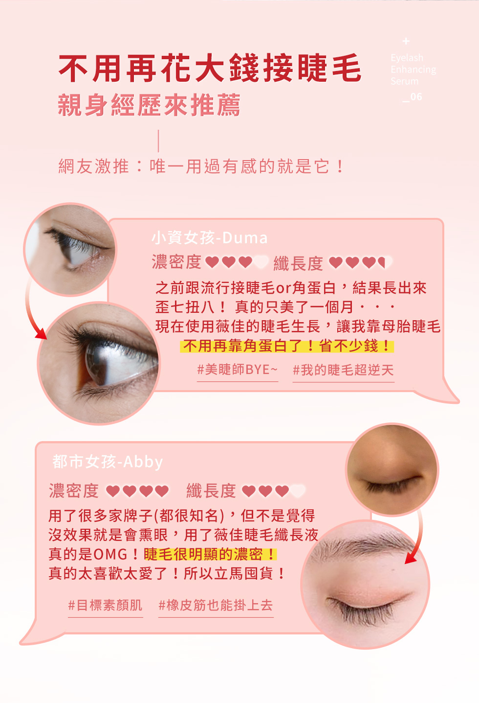 睫毛纖長液親身經歷