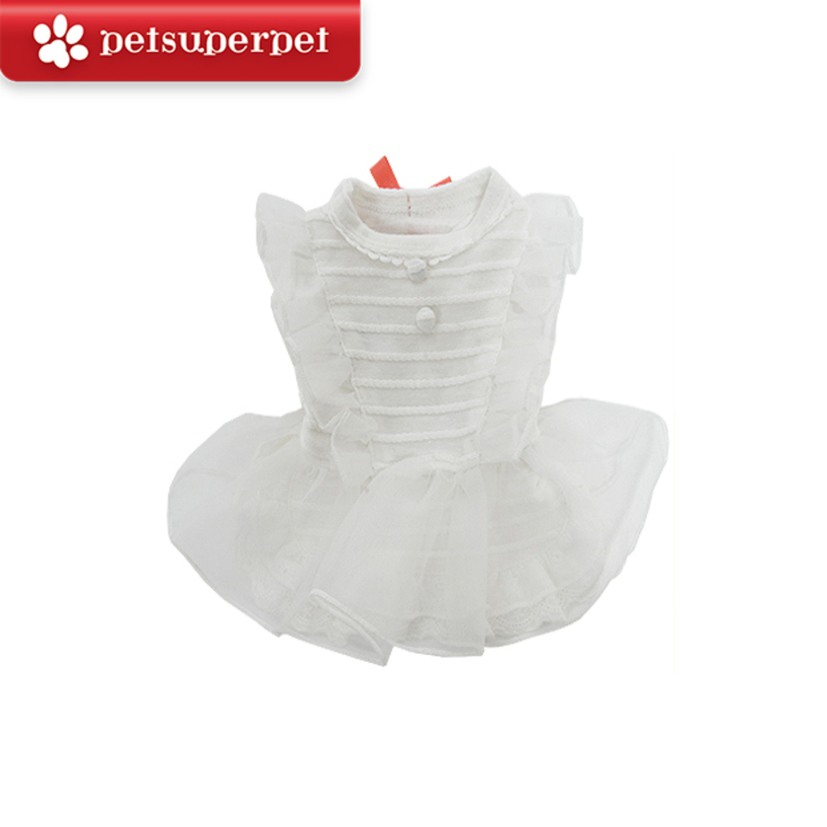 RADICA【Thermo °C-25】恒溫防蚊狗狗衣服 - 白色，童話連身裙 [3尺寸]