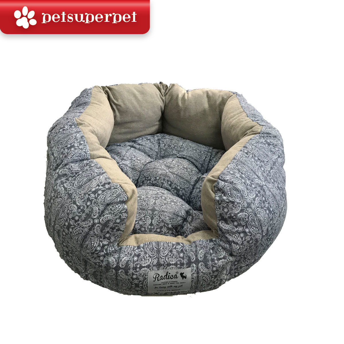 RADICA 寵物棉麻花紋窩墊