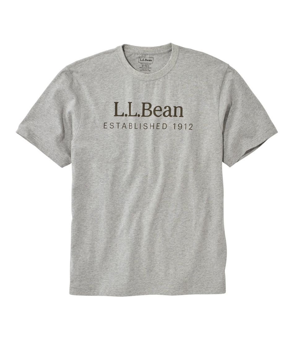Men's Carefree Unshrinkable Tee, L.L.Bean Logo, ShortS