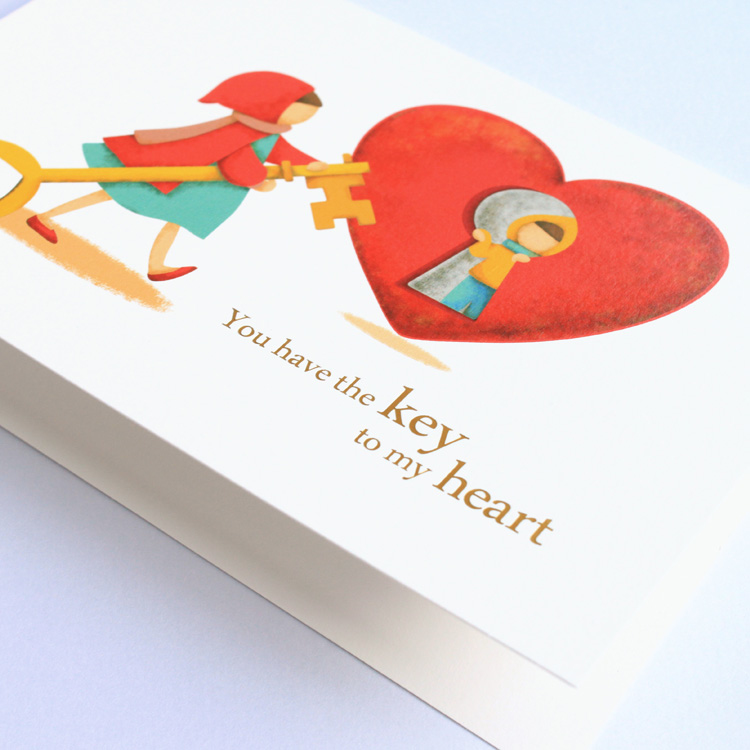 《 最靡郵務站 》萬用卡 " You have the key to my heart "