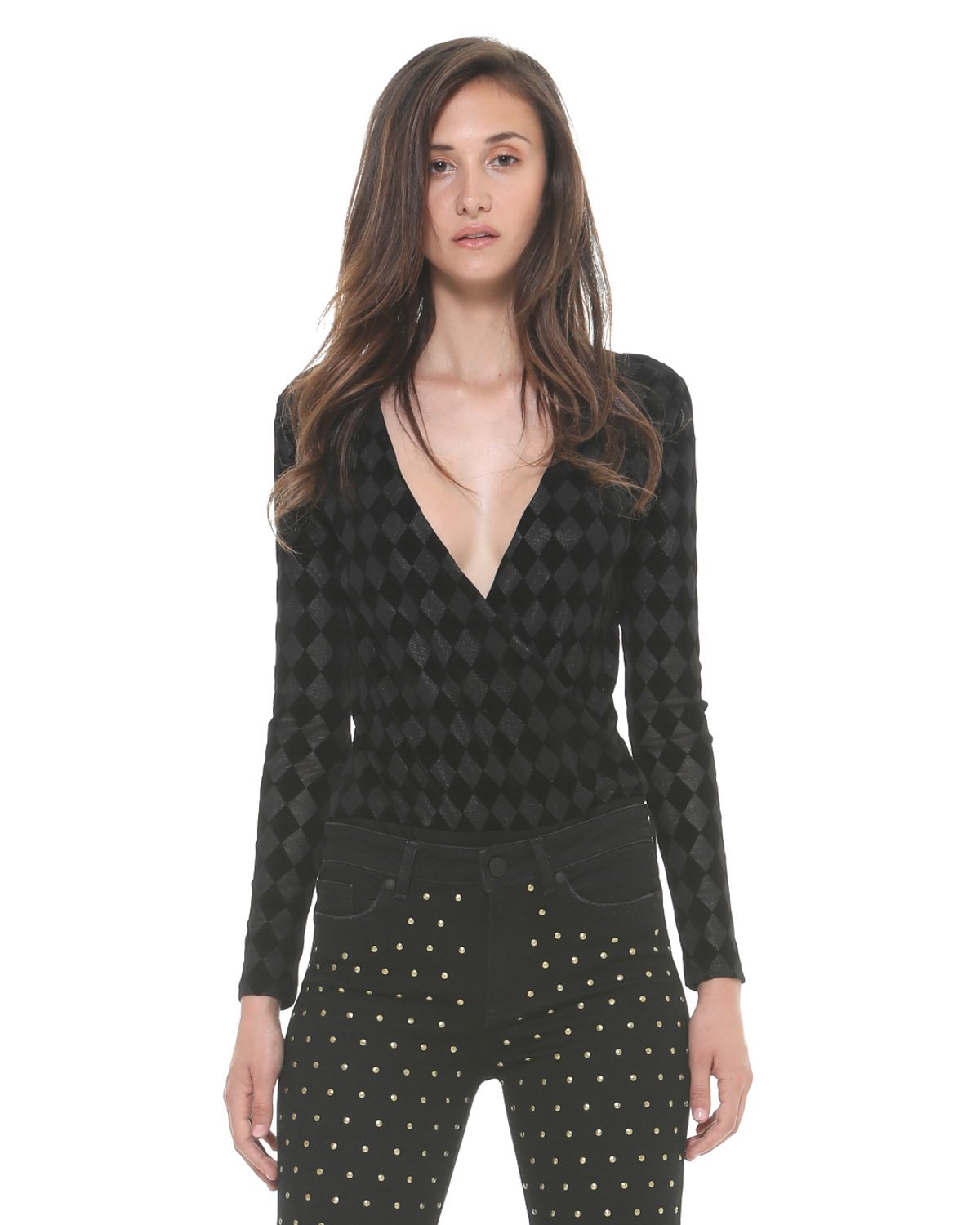 【SILVIAN HEACH】棋盤格深V BODY