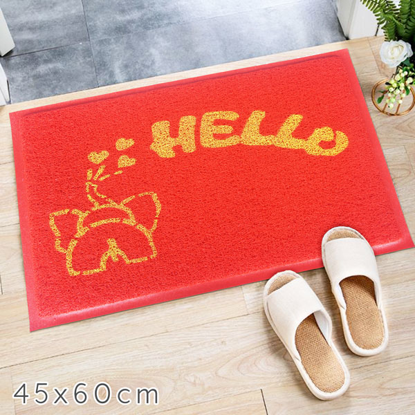 專利彩印刮泥踏墊(45x60cm)_大象-紅