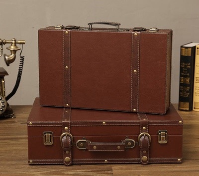 經典復古造型手提木箱兼收納盒 40 x 10cm