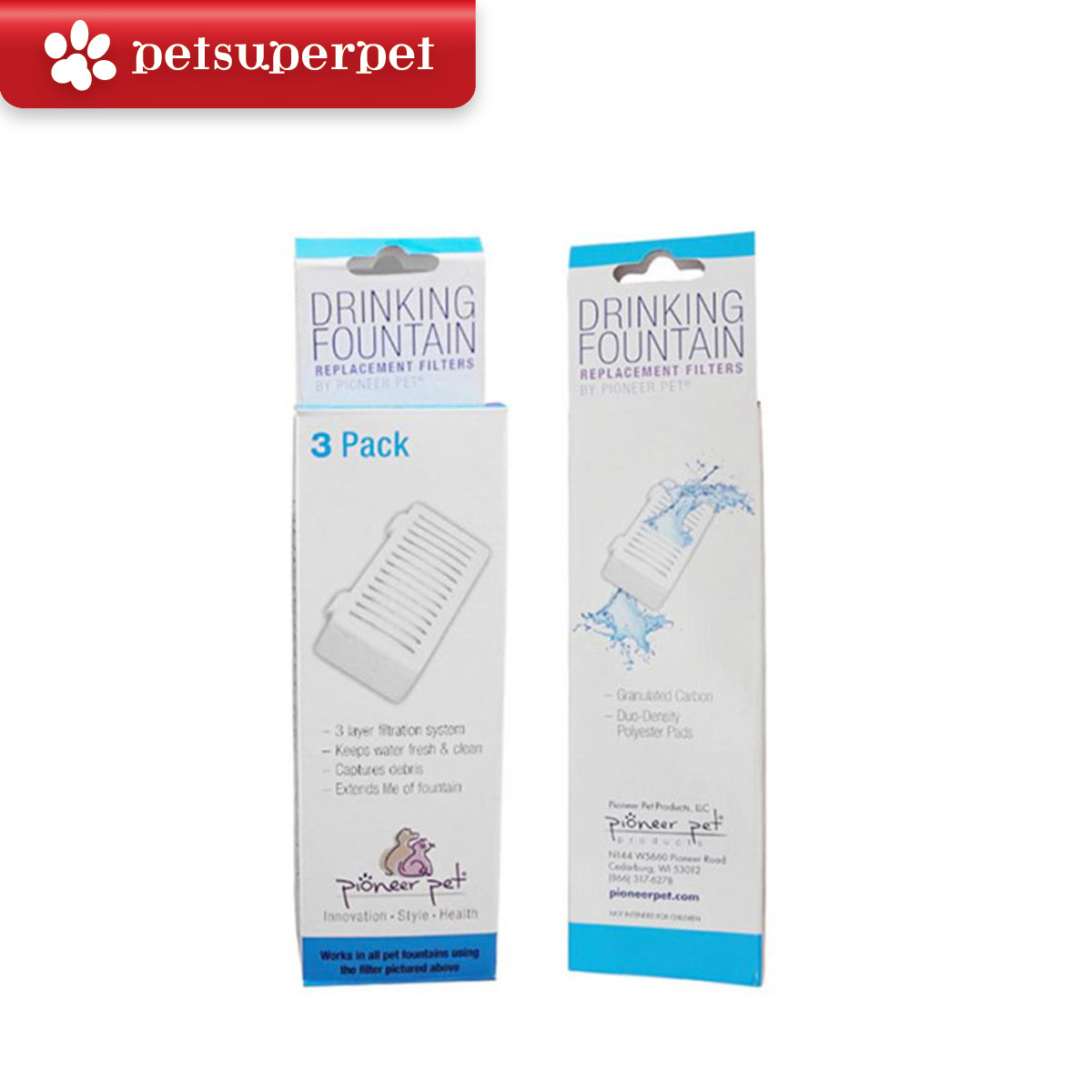 Pioneer Pet 寵物天鵝飲水機濾芯（三個裝）