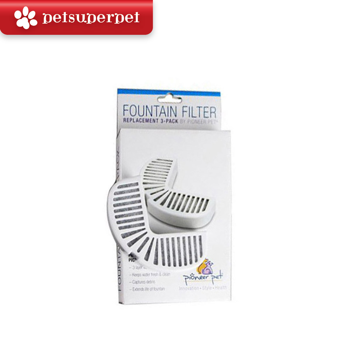 Pioneer Pet 寵物活瓷 / 不銹鋼飲水機濾芯（三個裝）