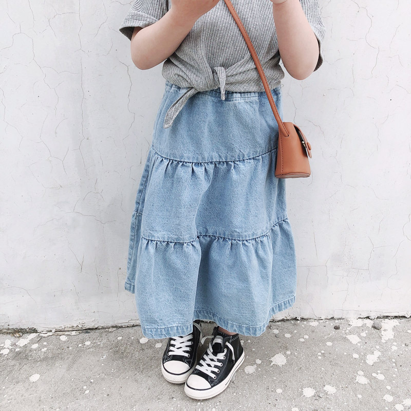 現貨 140cm 親子款 A字牛仔長裙 #20023