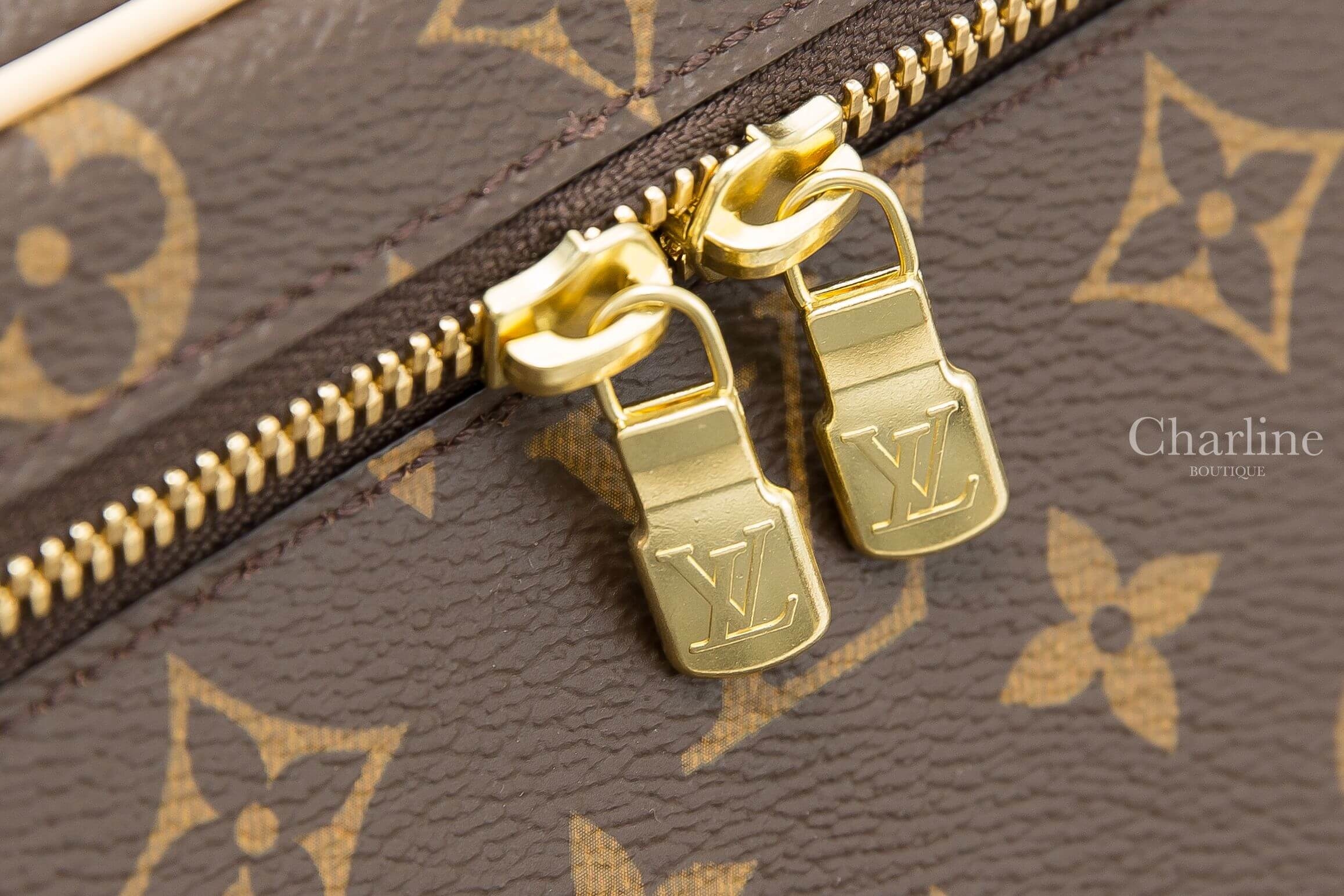 Louis Vuitton Nice BB 咖啡色老花手提化妝包