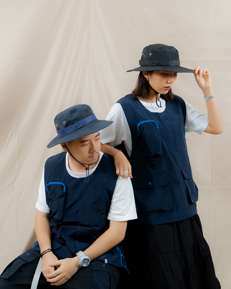 【WORKER.BLE】 Windbreaker Vest｜Blue｜HK Based Design Brand