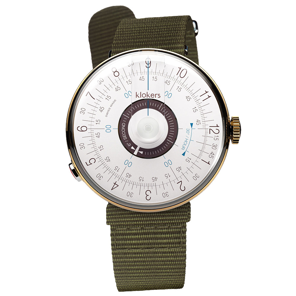 KLOK-08-D5 孔雀藍錶頭+尼龍錶帶