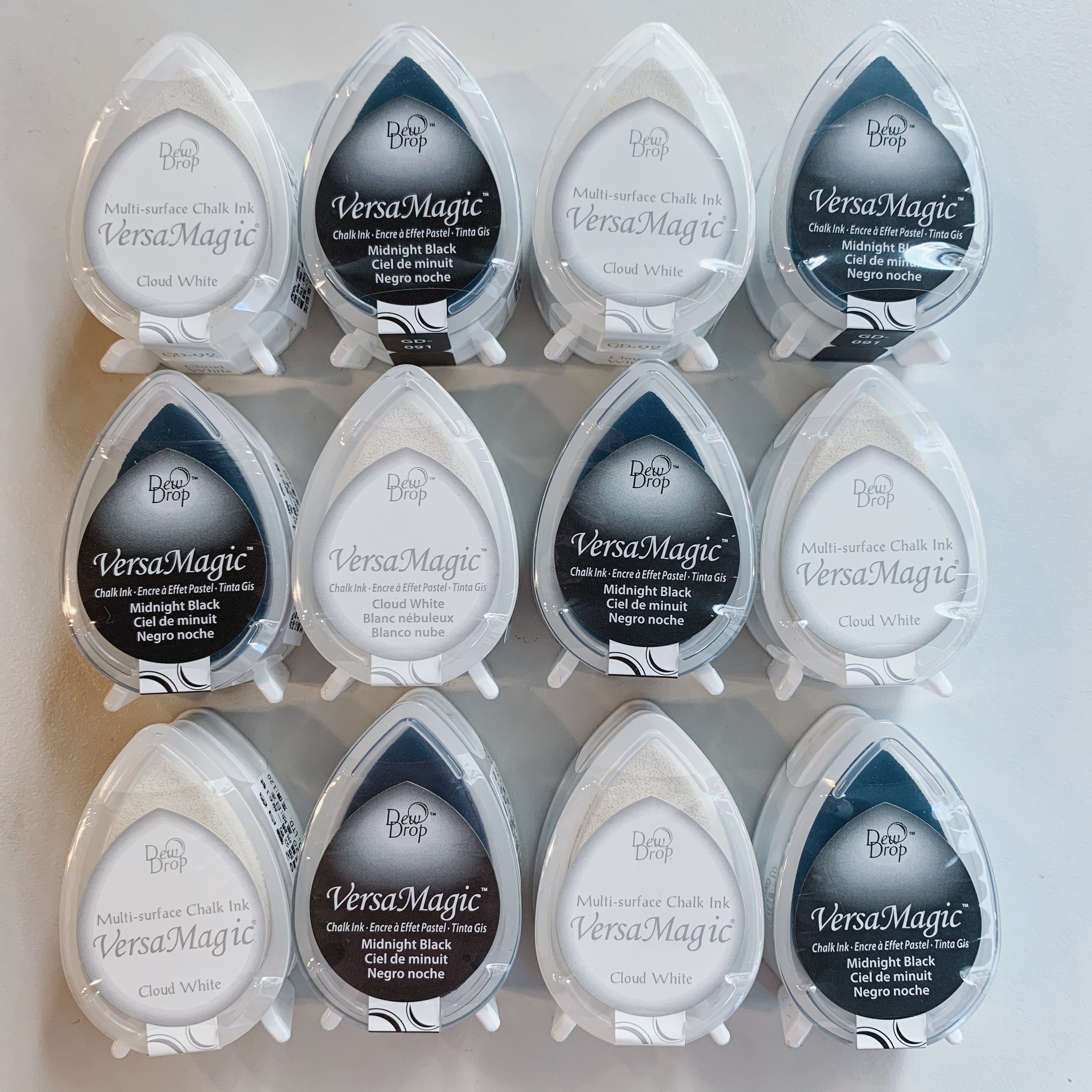 Tsukineko月貓 粉彩水滴印台（黑／白）