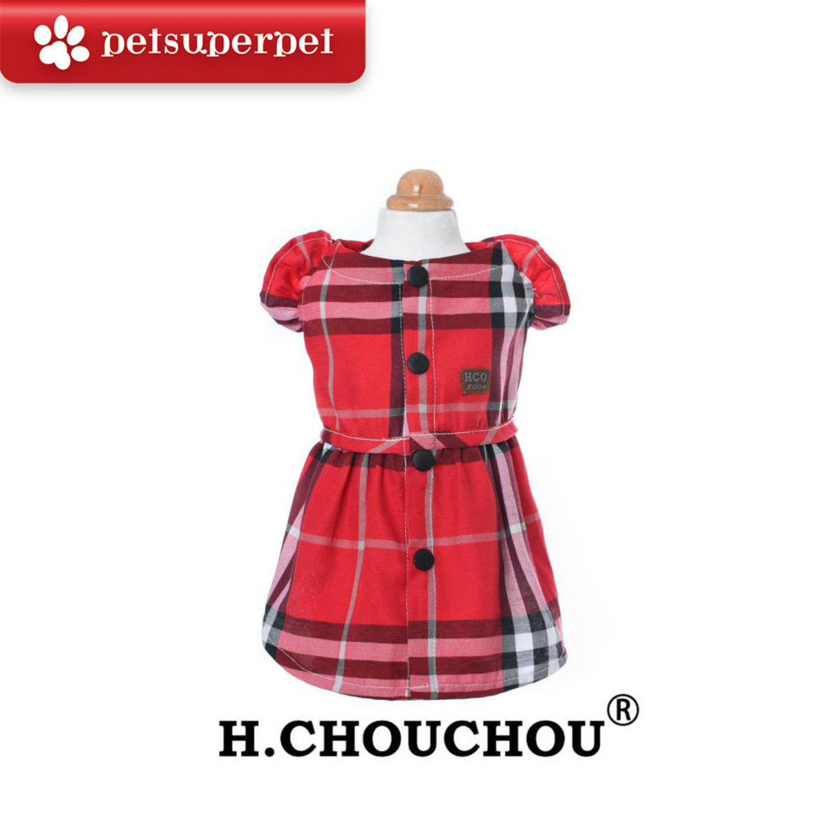 H.CHOUCHOU 紅色格仔公主裙 [6尺寸]