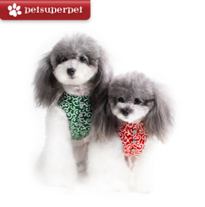 BLUE PORT 狗狗唐草胸背牽引繩 - 綠色 (細碼)