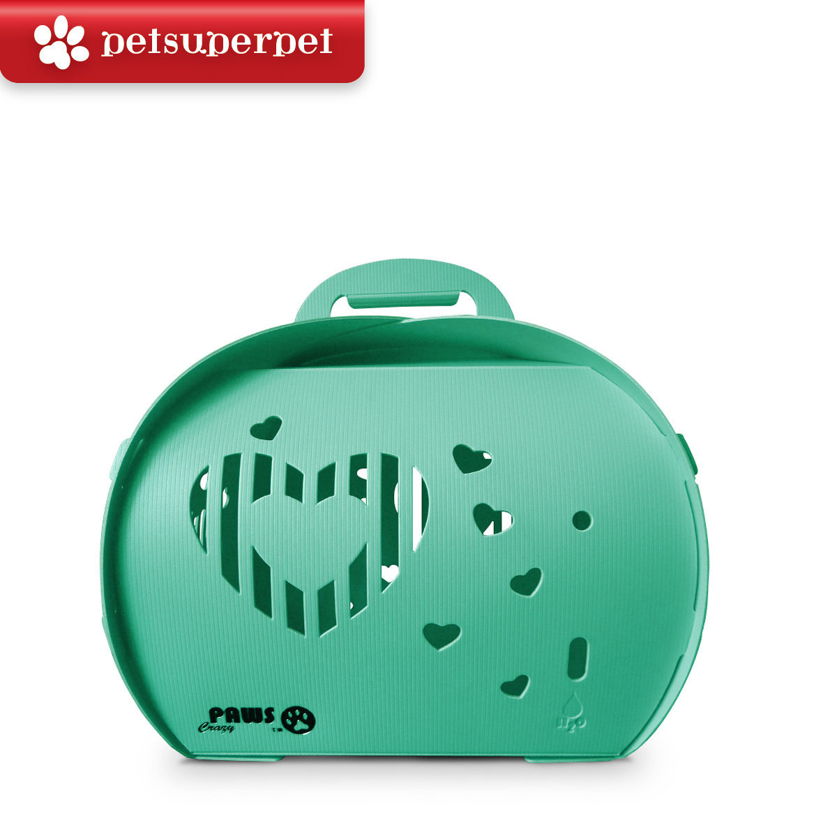 瘋狂爪子寵物用品 南瓜造型環保摺疊箱-薄荷綠 (附送水瓶) [2尺寸]