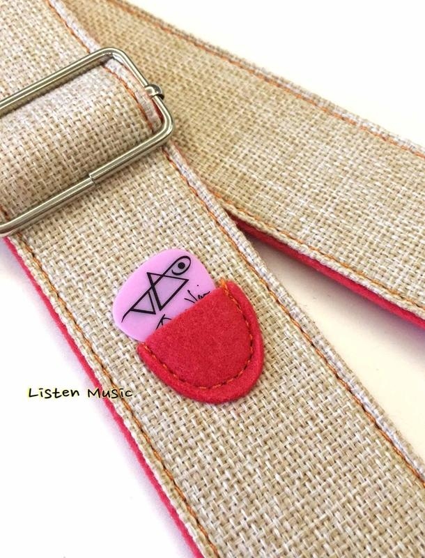 aNueNue aNueNue 鳥背帶 桔紅色 吉他背帶 六種顏色 可放彈片 第 3 張圖片｜三峽配件 / 週邊