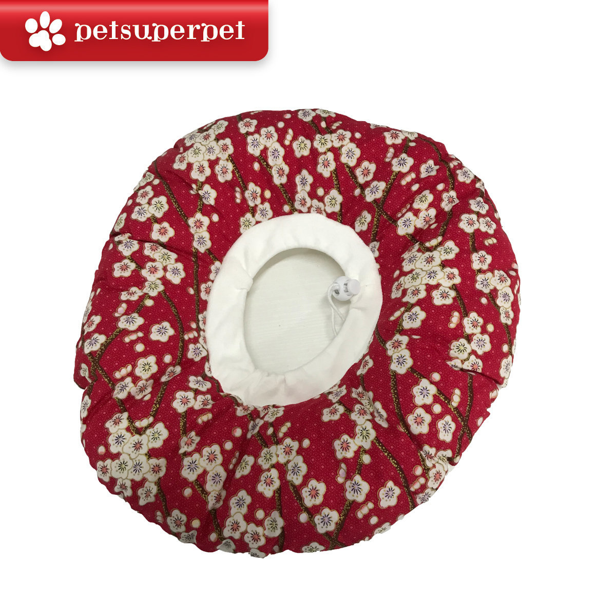 Petsuperpet  狗/貓防咬防舔防抓頸圈-紅梅花 [3尺寸]