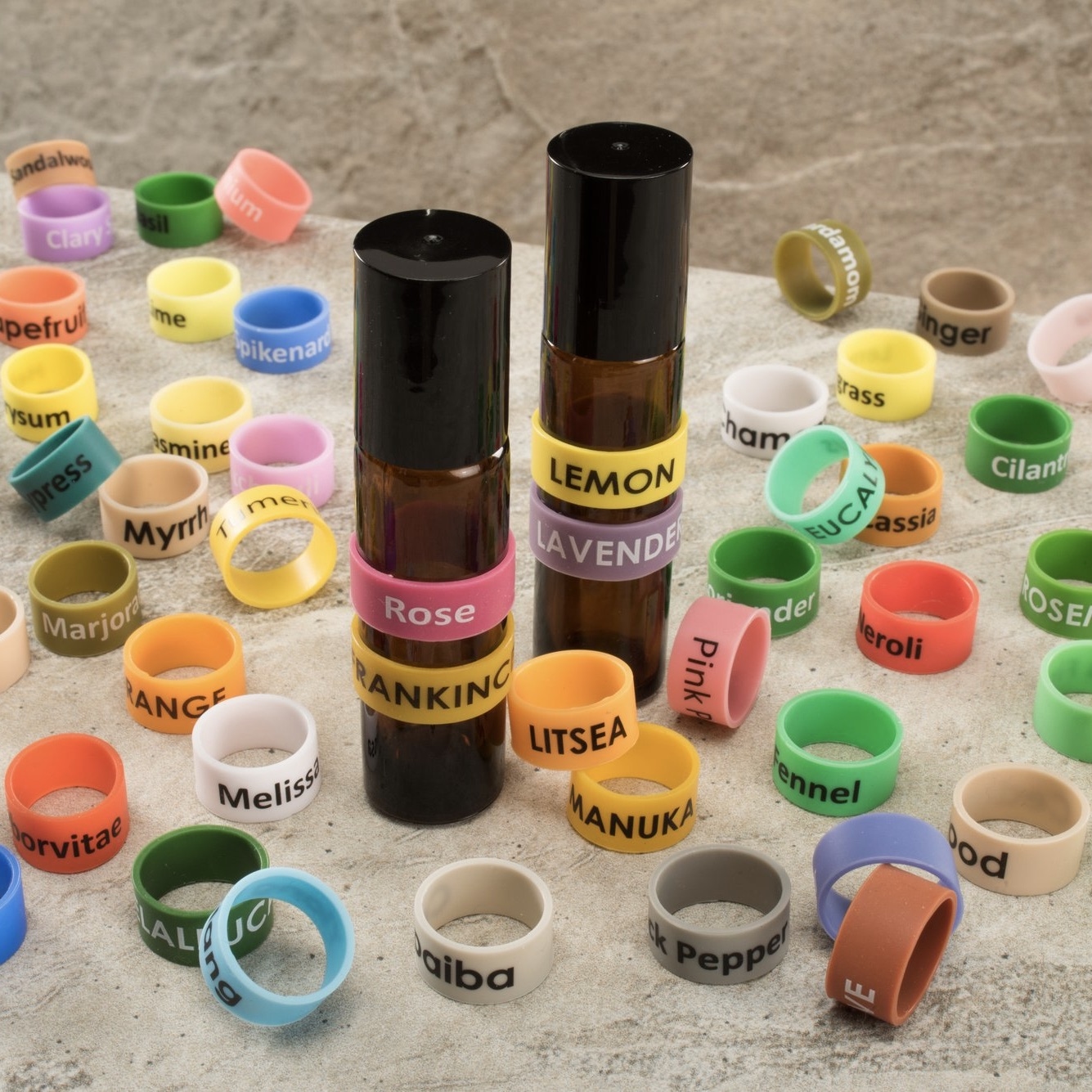 精油橡筋標籤 - 單方精油系列 (63款組合) | EO BANDZ