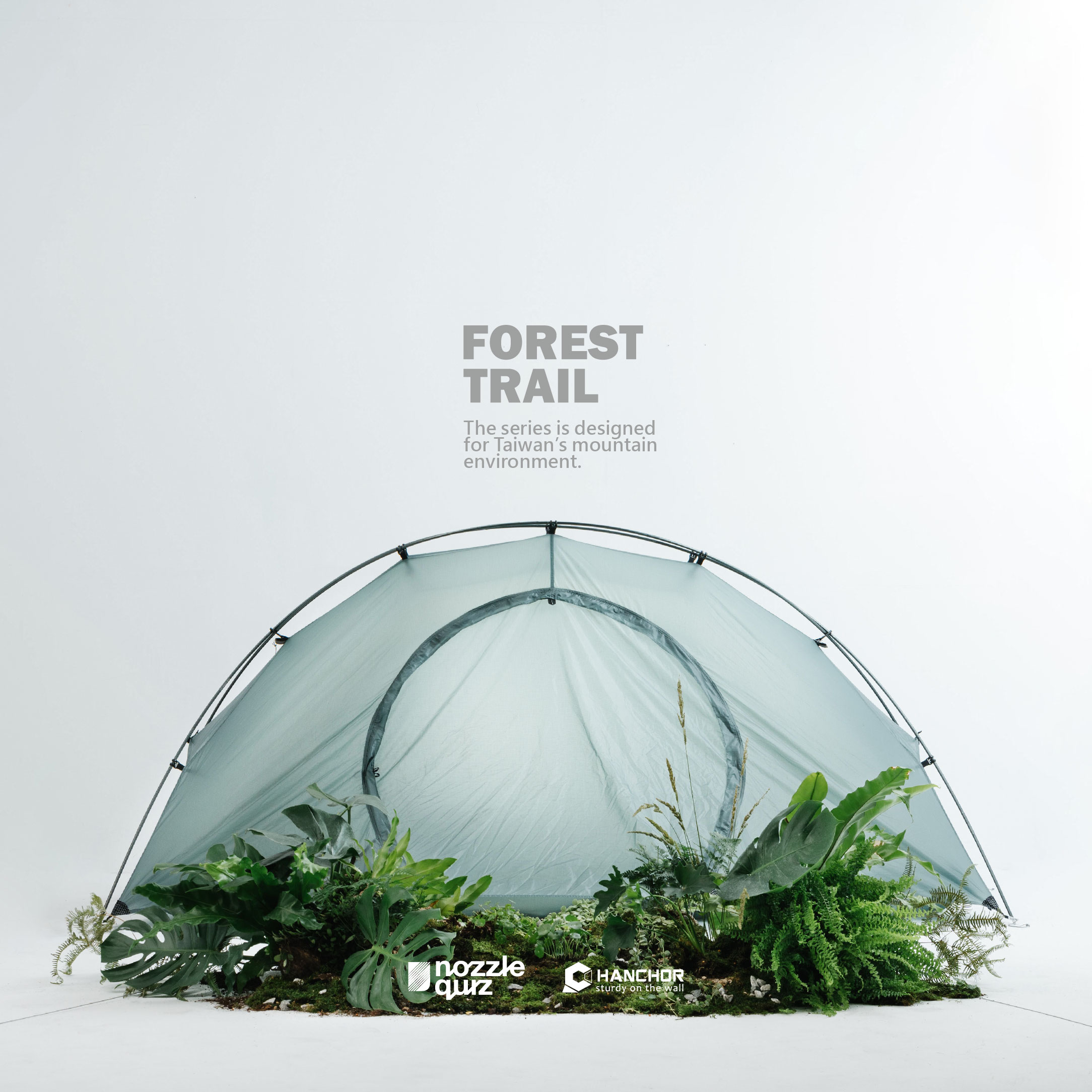 nozzle quiz x HANCHOR 合作系列美麗諾羊毛登山襪《Forest trail》