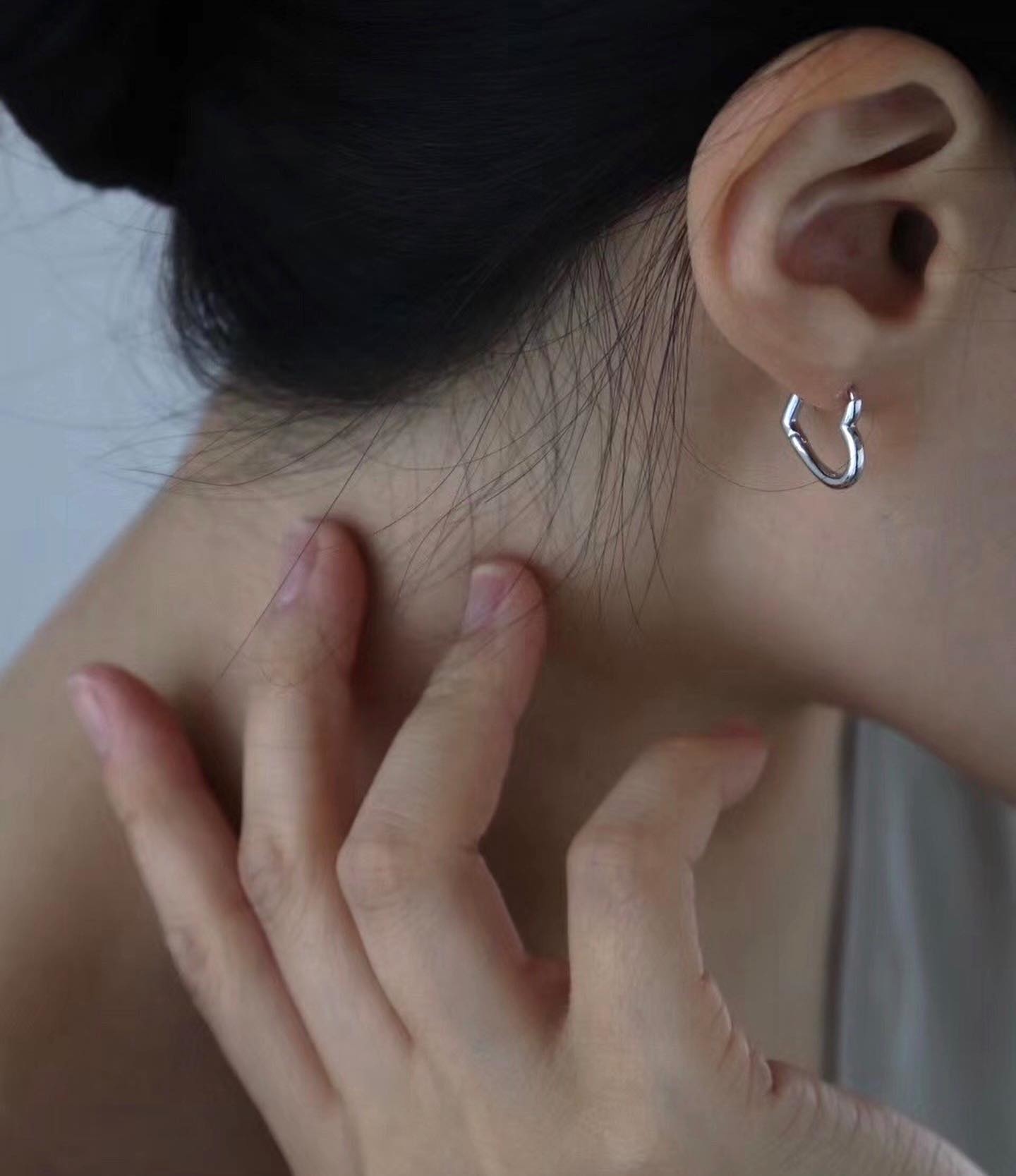 Sweet heart。鋼針耳環