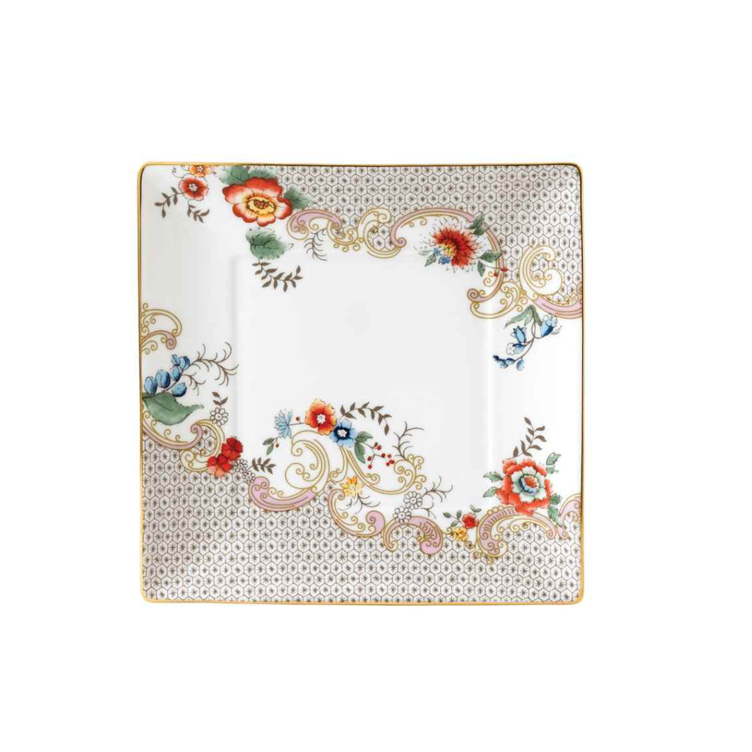 Wedgwood 洛可可花卉方盤14.5cm