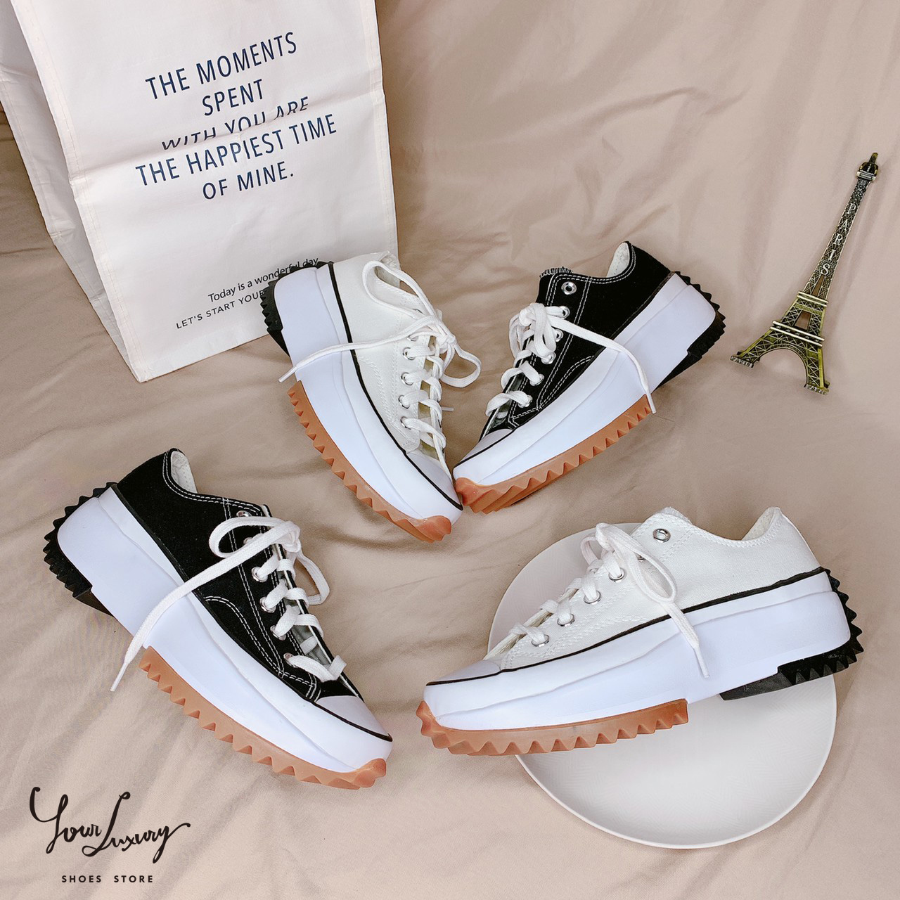 【Luxury】Converse x JW Anderson Run Star Hike 平民版 厚底 低筒 黑白綠