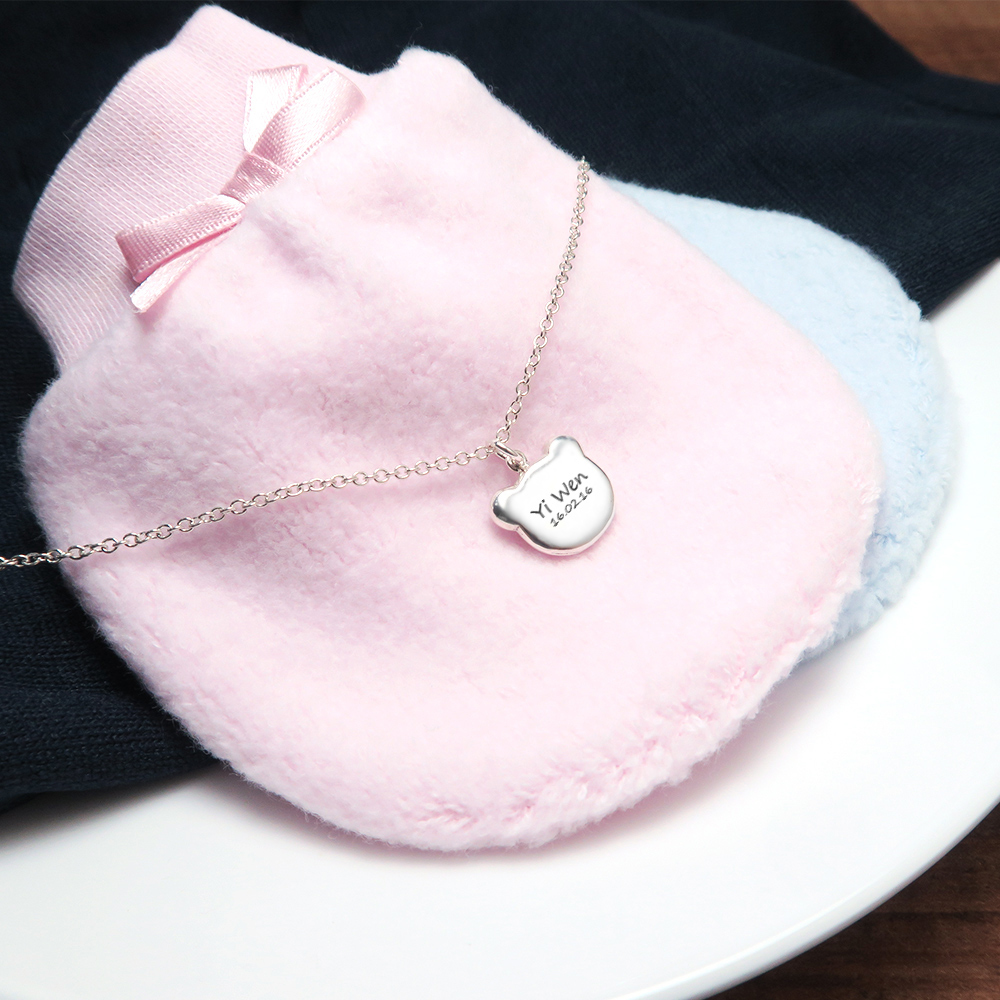 活力小熊 親子項鍊 (14+2吋) 925純銀客製化訂製項鍊