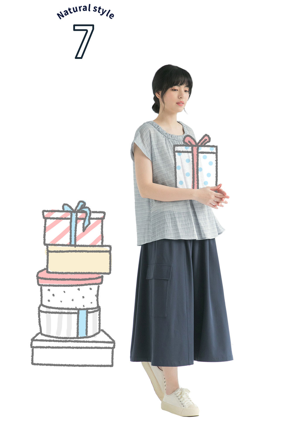 煙花卷卷造型上衣-泡沫 (灰)