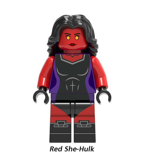 Red She-Hulk Avengers Minifigs Fit Lego