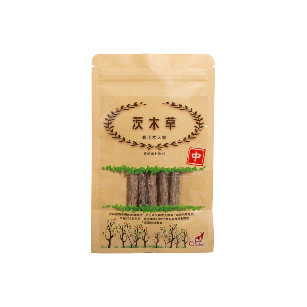 Catfeet茨木草 木天蓼棒-中(袋裝5入/罐裝70g) #貓草