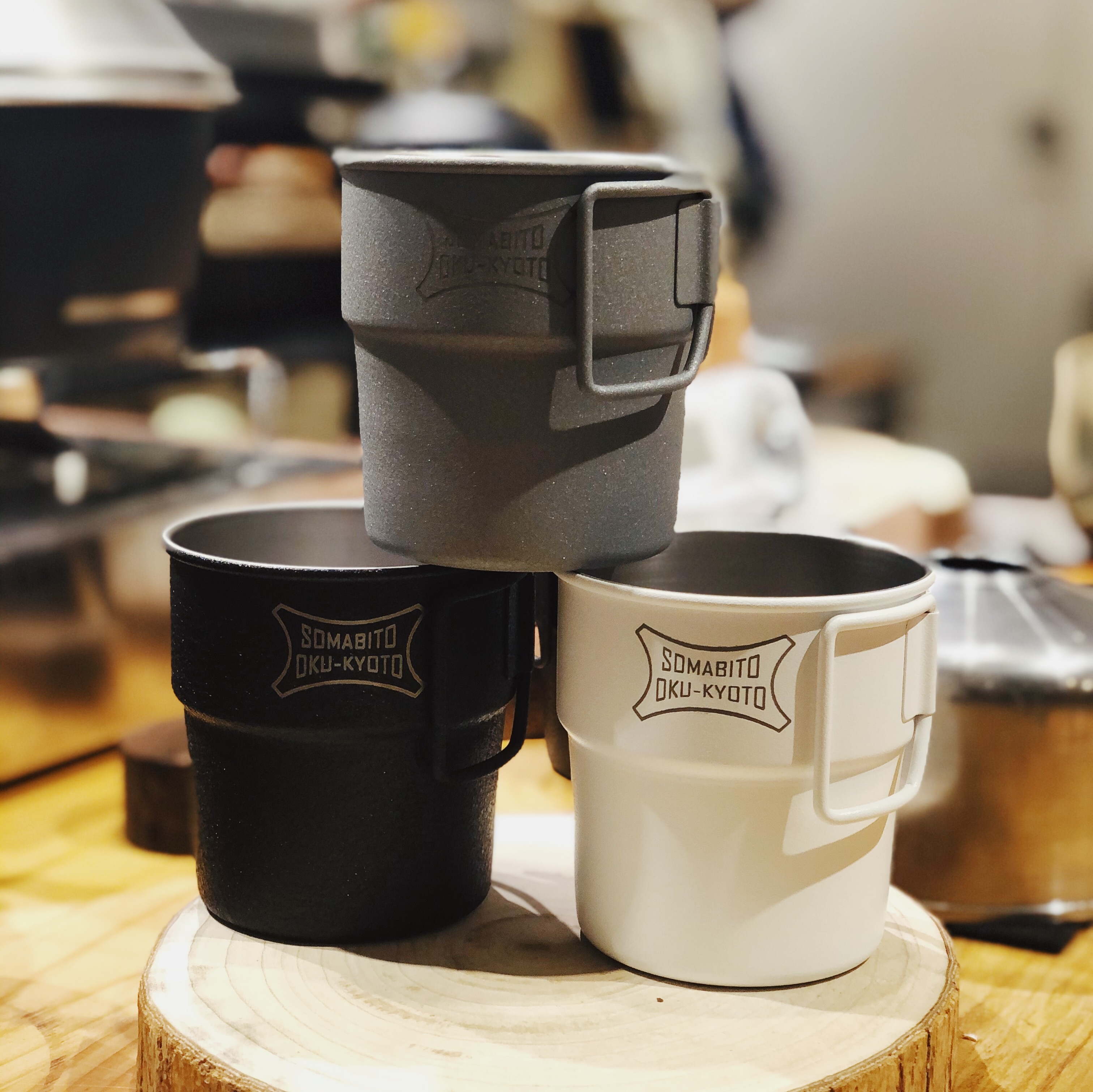 SomAbito｜ BlackChipCup 噴砂不鏽鋼折耳杯\三色可選