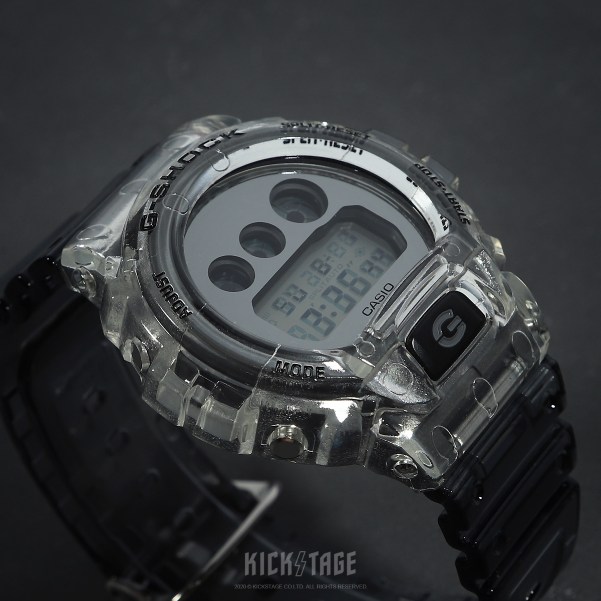 Casio G-SHOCK 冰韌 半透明 透明黑 防水錶 台灣公司貨【DW-6900SK-1】200米