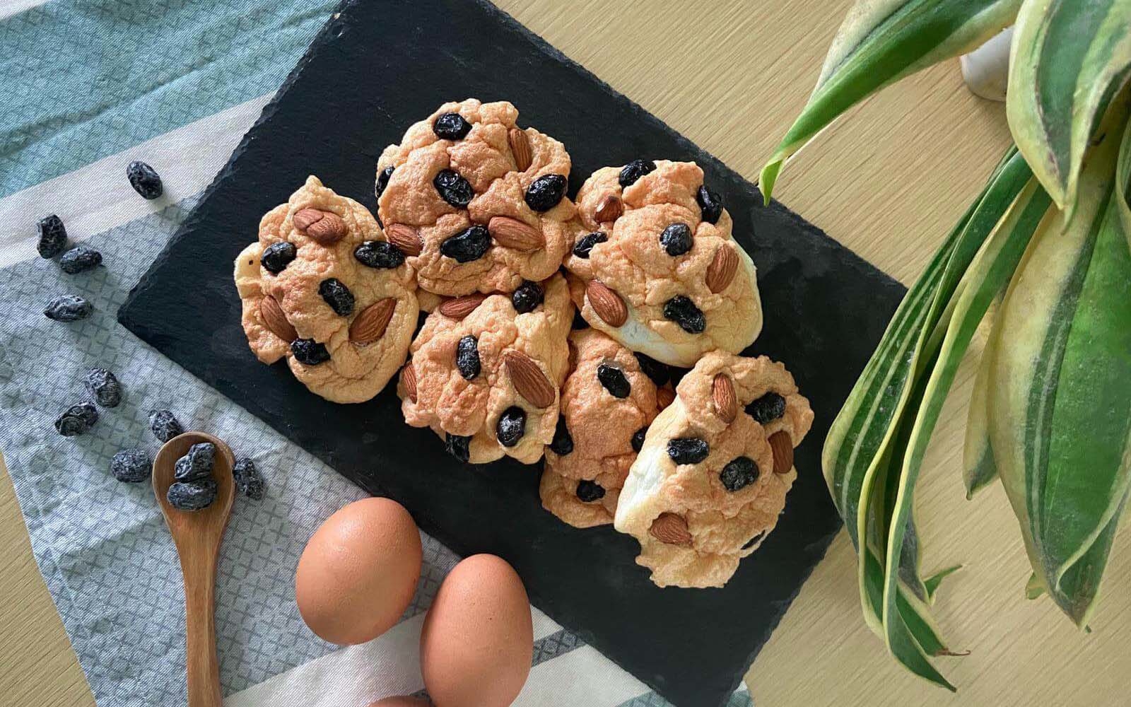 黑豆雲朵麵包,香草黑豆, 鷹粟粉, 黑豆, 食譜, 家常菜, 煮餸, 杏仁, 蛋白麵包, 麵包