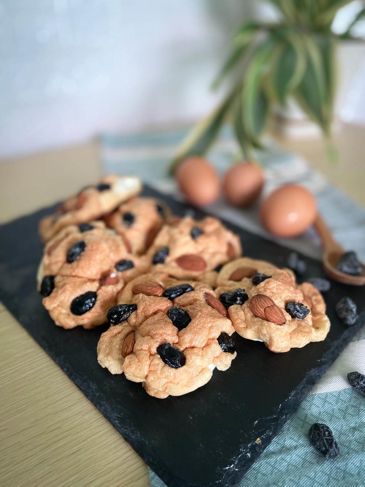 黑豆雲朵麵包,香草黑豆, 鷹粟粉, 黑豆, 食譜, 家常菜, 煮餸, 杏仁, 蛋白麵包, 麵包