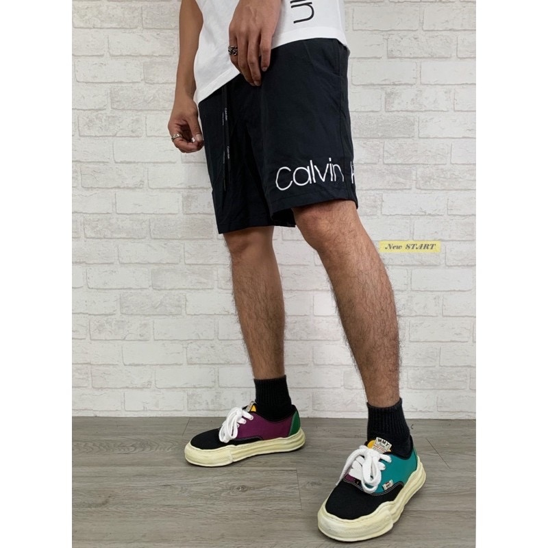 Calvin Klein CK 側邊橫排字母 海灘褲 休閒短褲