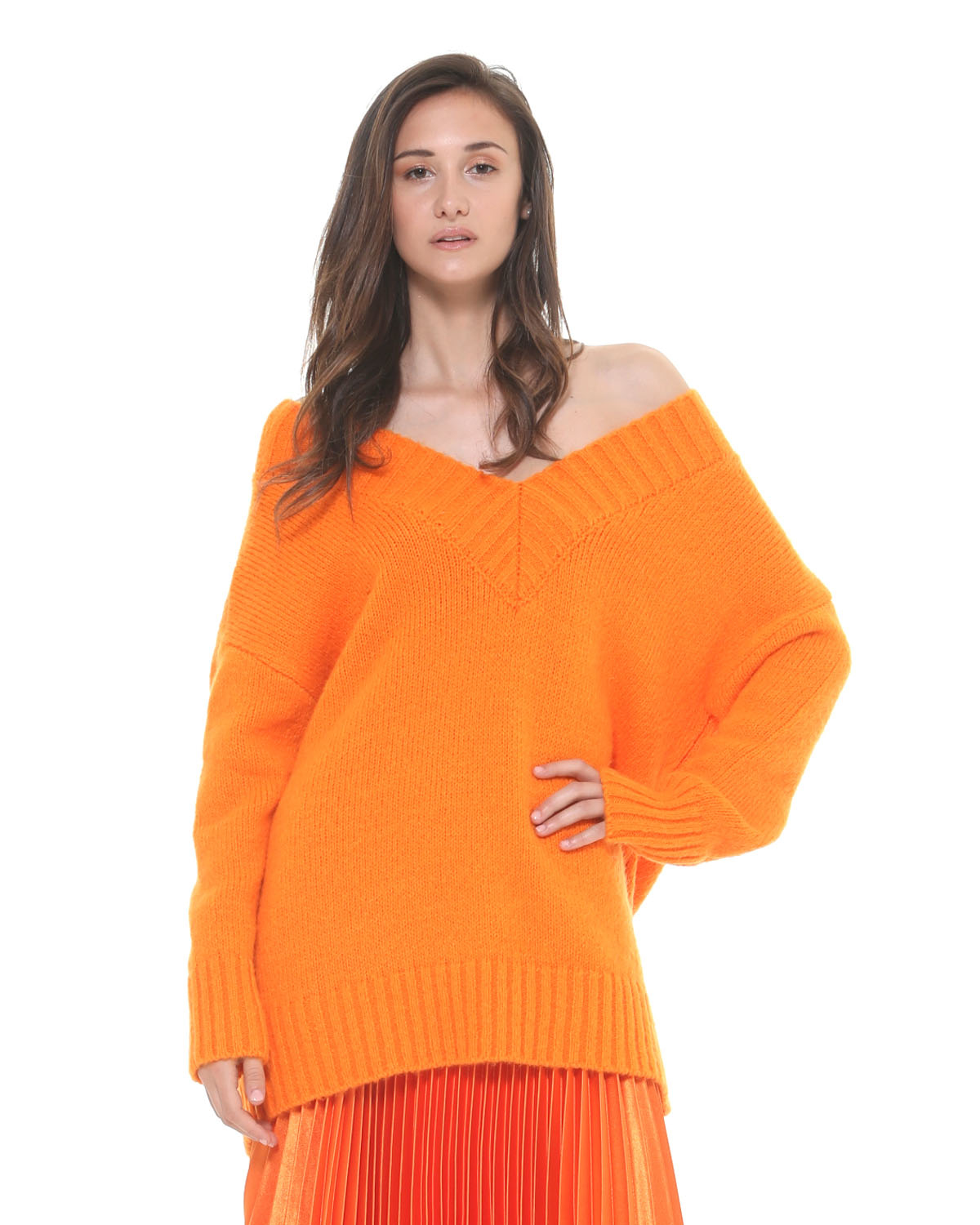 【SILVIAN HEACH】V領長版長袖毛衣