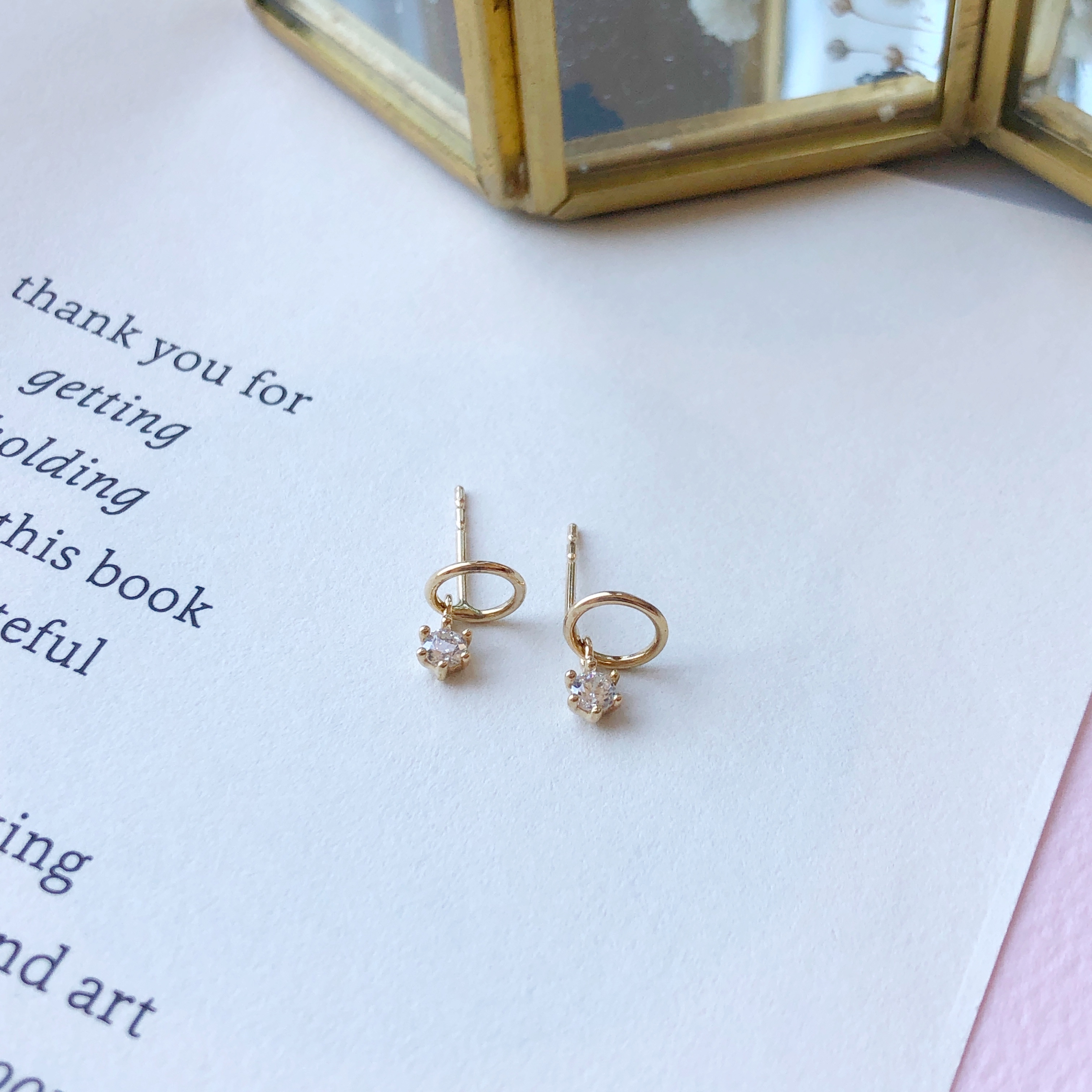 10K/圈圈圓圓耳飾