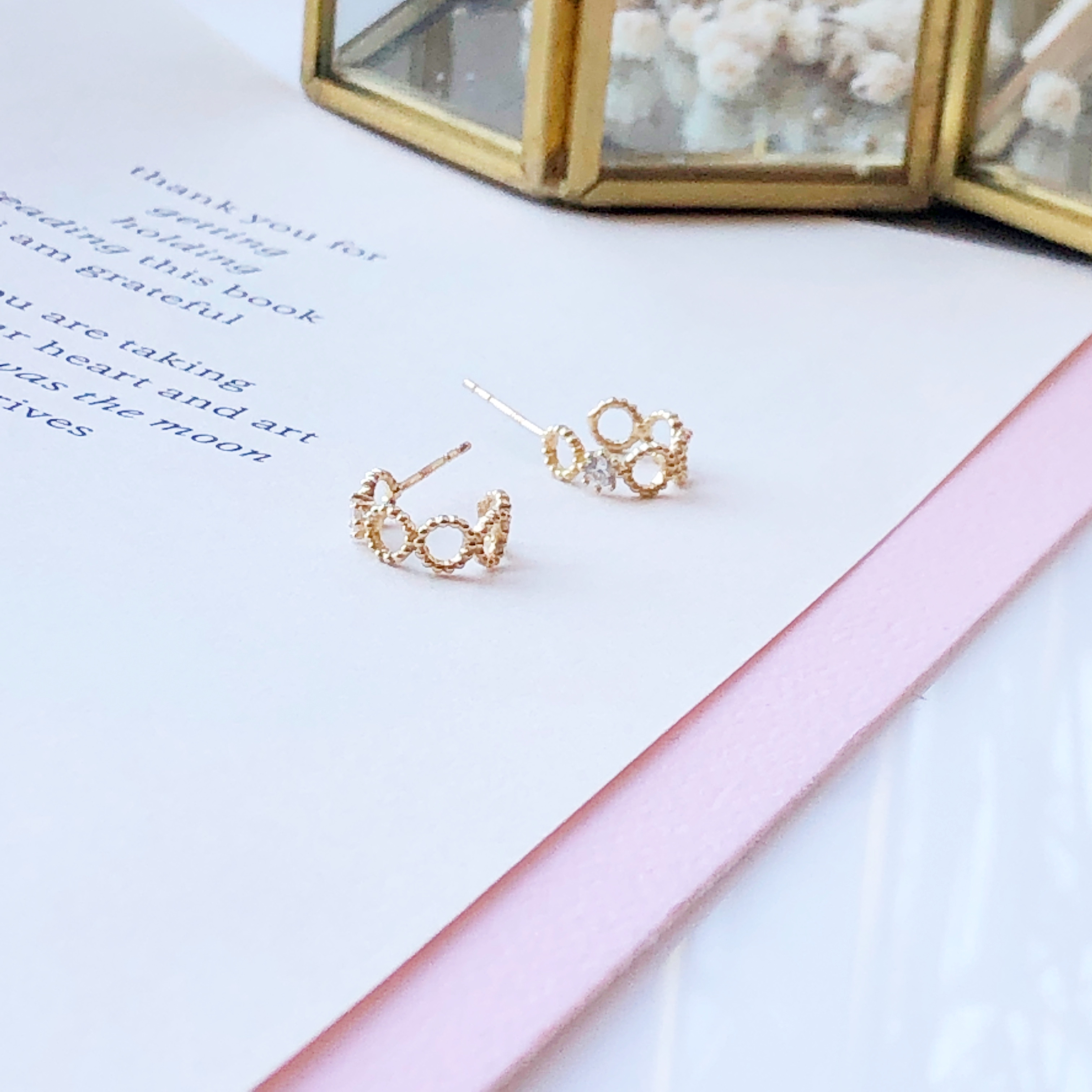 10K/氣質簡約C型耳飾