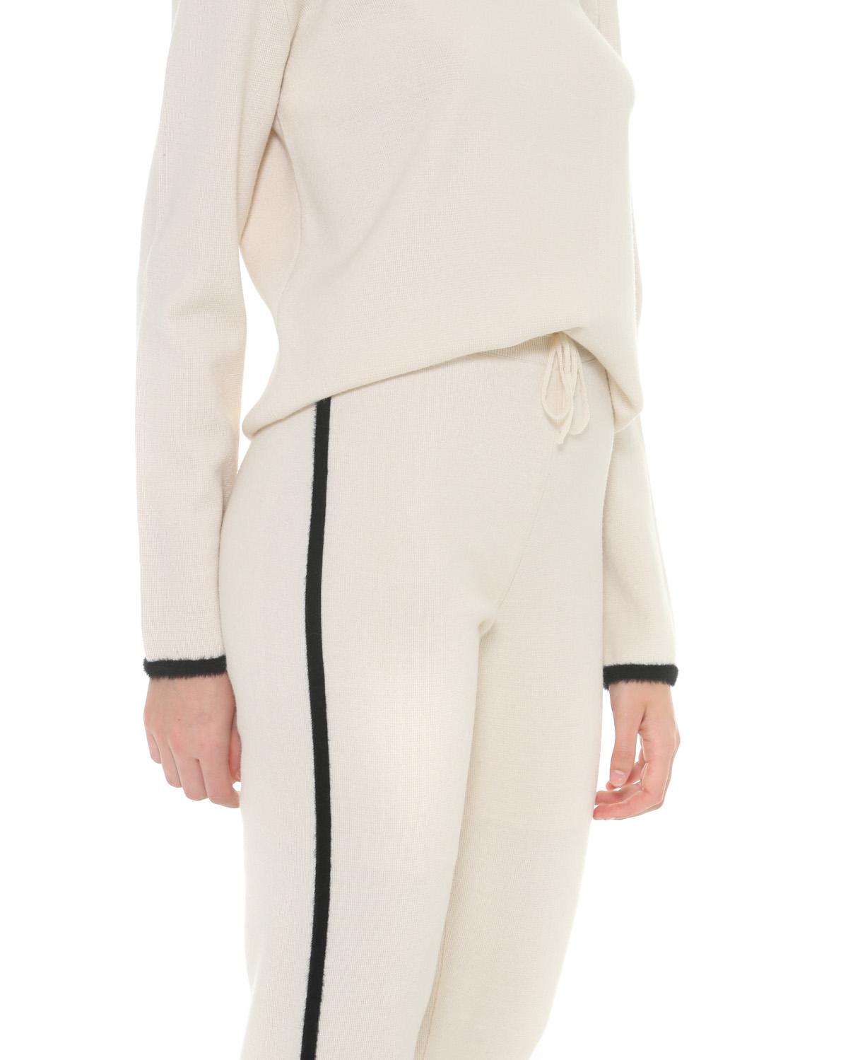 【SILVIAN HEACH】針織側邊黑條紋貼腿褲