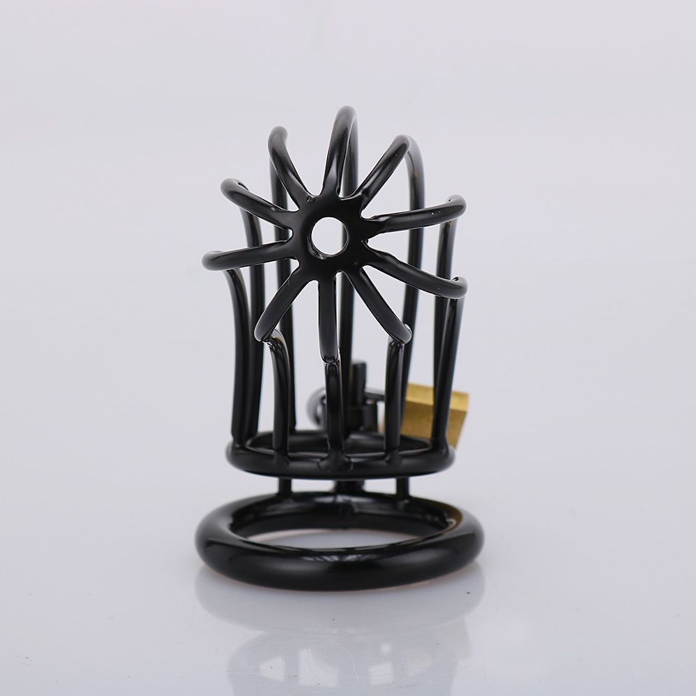 Metal Temptation 不銹鋼男用貞操鎖 (直徑50mm/黑色)