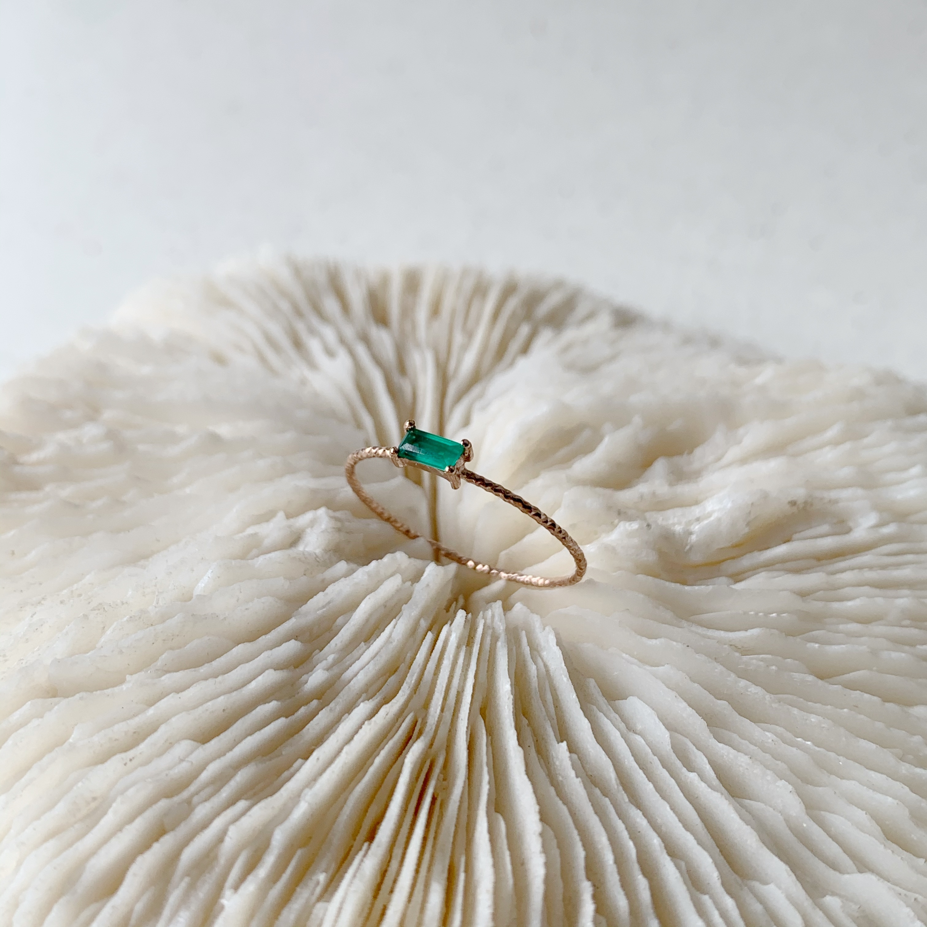 細方四爪綠瑪瑙細戒